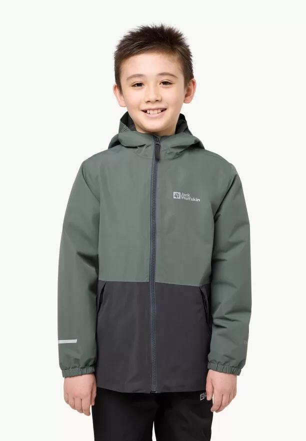 Snowy-Days-Jacket-Regenjacke-fuer-Kinder-slate-greenblack-1607982_T0031_K14
